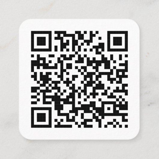 QR-Code für berufliche saubere generische Firmenze Quadratische Visitenkarte (Rückseite)