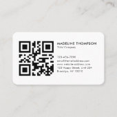 QR-Code für berufliche saubere generische Firmenze Visitenkarte (Vorderseite)