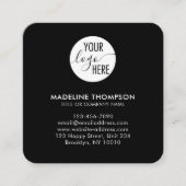 QR-Code für berufliche schwarze allgemeine Unterne Quadratische Visitenkarte (Vorderseite)