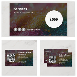 QR-Code für berufliche Social-Media-Logos Visitenkarte