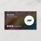 QR-Code für berufliche Social-Media-Logos Visitenkarte (Rückseite)