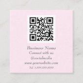 QR-Code für berufliche soziale Medien - Scannerfar Quadratische Visitenkarte (Vorderseite)