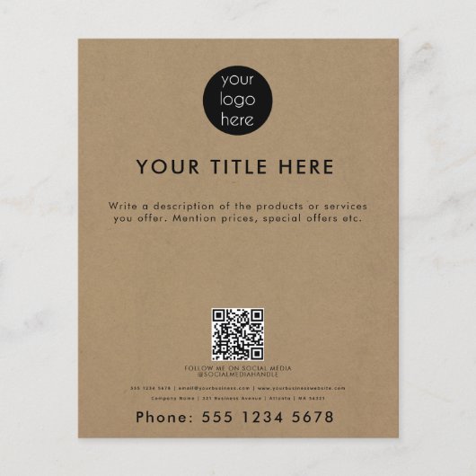 QR-Code für berufliche Unternehmen Flyer (Vorne)