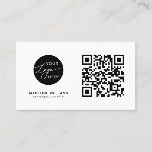 QR-Code für Berufliche Unternehmen Visitenkarte (Vorderseite)