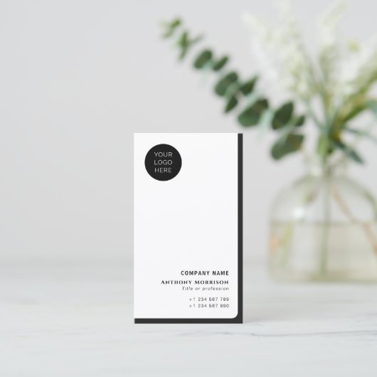 QR-Code für berufliche Unternehmensnetzwerke Visitenkarte (Stehend Vorderseite)