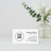 QR-Code für berufliche White Custom Business Visitenkarte (Stehend Vorderseite)