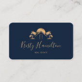 QR-Code für berufliches Anwesen an der Küste Visitenkarte (Vorderseite)