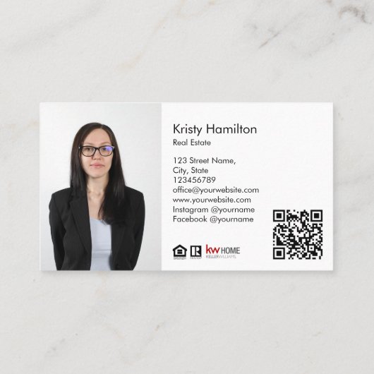 QR-Code für berufliches Anwesen-Foto Visitenkarte (Rückseite)