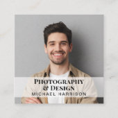 QR-Code für berufliches Foto Quadratische Visitenkarte (Vorderseite)