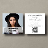 QR-Code für berufliches Foto Quadratische Visitenkarte