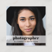 QR-Code für berufliches Foto Quadratische Visitenkarte (Vorderseite)