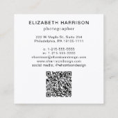 QR-Code für berufliches Foto Quadratische Visitenkarte (Rückseite)