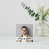 QR-Code für berufliches Foto Quadratische Visitenkarte (Stehend Vorderseite)