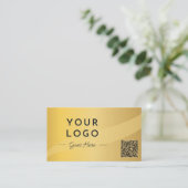 QR-Code für berufliches Foto und Schwarz Visitenkarte (Stehend Vorderseite)