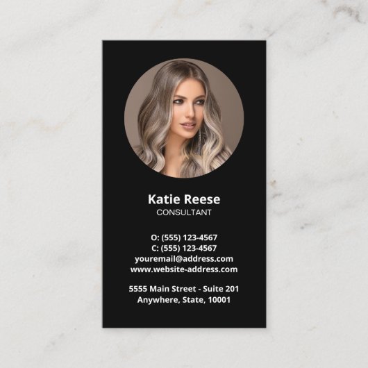 QR-Code für Berufliches Foto Visitenkarte (Vorderseite)