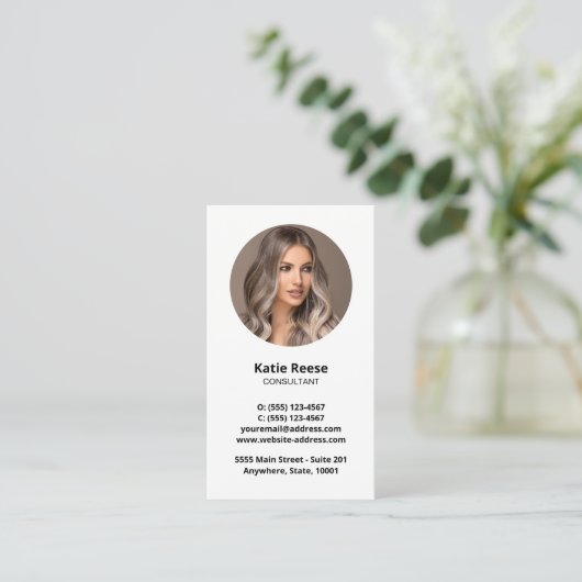 QR-Code für berufliches Foto Visitenkarte (Stehend Vorderseite)