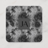 QR-Code für berufliches Schwarz-Weiß-Foto Quadratische Visitenkarte (Vorderseite)