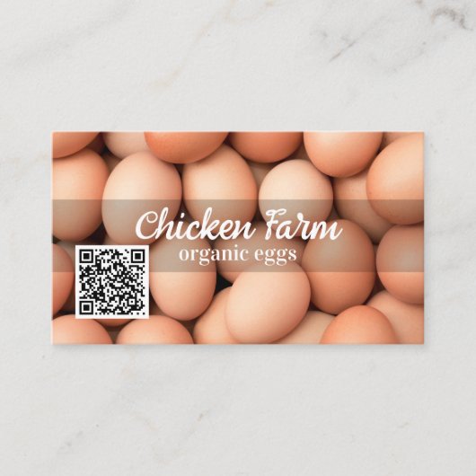 QR-Code für Bio Eier Visitenkarte (Vorderseite)