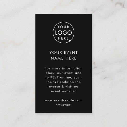 QR-Code für Black Business Begleitkarte (Vorderseite)