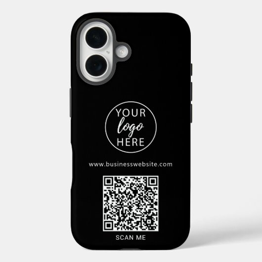 QR-Code für Black Business-Logos Case-Mate iPhone Hülle (Rückseite)