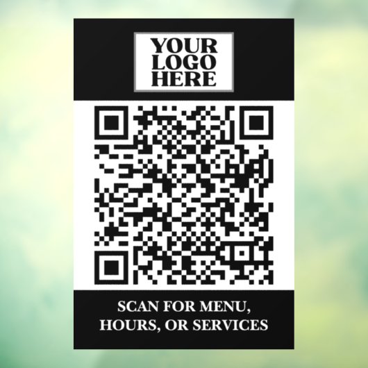 QR-Code für Black Business-Logos Fensteraufkleber (Blatt 3)