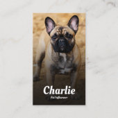 QR-Code für Black Pet Social Media Pet Influencer Visitenkarte (Vorderseite)