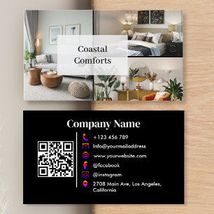 QR-Code für Black Vacation Rental Guest House Visitenkarte