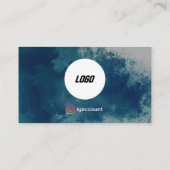 QR-Code für blaue Aquarellfarbe Visitenkarte (Rückseite)