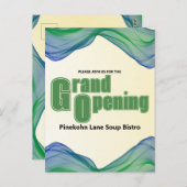 QR-Code für blaue grüne Grenze Postkarte (Vorne/Hinten)