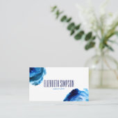 QR-Code für Blaues Wasser Visitenkarte (Stehend Vorderseite)