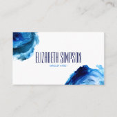 QR-Code für Blaues Wasser Visitenkarte (Vorderseite)