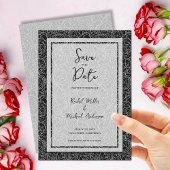 QR-Code für Bloral Black Wedding Save The Date
