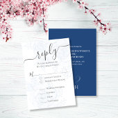 QR-Code für Blue Wedding RSVP Karte