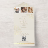QR-Code für Blumengold und Elfenbein All In One Einladung (Innen Boden)