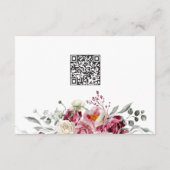 QR-Code für Blush & Burgundy Floral Wedding Begleitkarte (Rückseite)