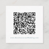 QR-Code für Boho Chic Aquamarin und White Wedding Begleitkarte (Rückseite)