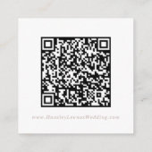 QR-Code für Boho Chic Blush Pink Begleitkarte (Rückseite)