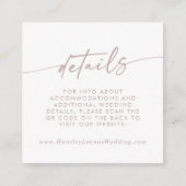 QR-Code für Boho Chic Blush Pink Begleitkarte (Vorderseite)