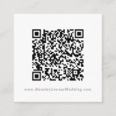 QR-Code für Boho Chic Green und White Wedding Begleitkarte (Rückseite)