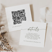 QR-Code für Boho Chic Green und White Wedding Begleitkarte