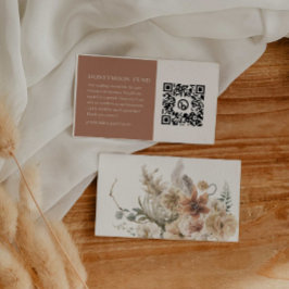 QR-Code für Boho Floral Wedding Honeymoon Begleitkarte