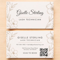 QR-Code für botanische Flora Blush Lash Techniker