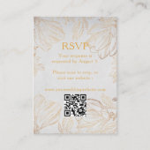 QR-Code für botanische Golden Floral Begleitkarte (Vorderseite)
