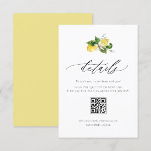 QR-Code für botanische Zitronen und Grünpflanzen Begleitkarte