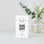 QR-Code für Bride & Groom Drink Card Scan G400 Wed Visitenkarte (Stehend Vorderseite)