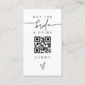 QR-Code für Bride & Groom Drink Card Scan G400 Wed Visitenkarte (Vorderseite)
