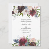 QR-Code für Burgund, Marine und Blush Einladung (Vorderseite)