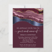 QR-Code für Burgundy Blue Navy Gold Border Wave (Vorderseite)