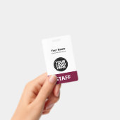 Qr-Code für Burgundy-Mitarbeiter Ausweis (Handheld)