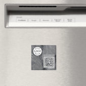 QR-Code für Business / Event Elegant Gray Marble Magnet (In Situ (Geschirrspüler))